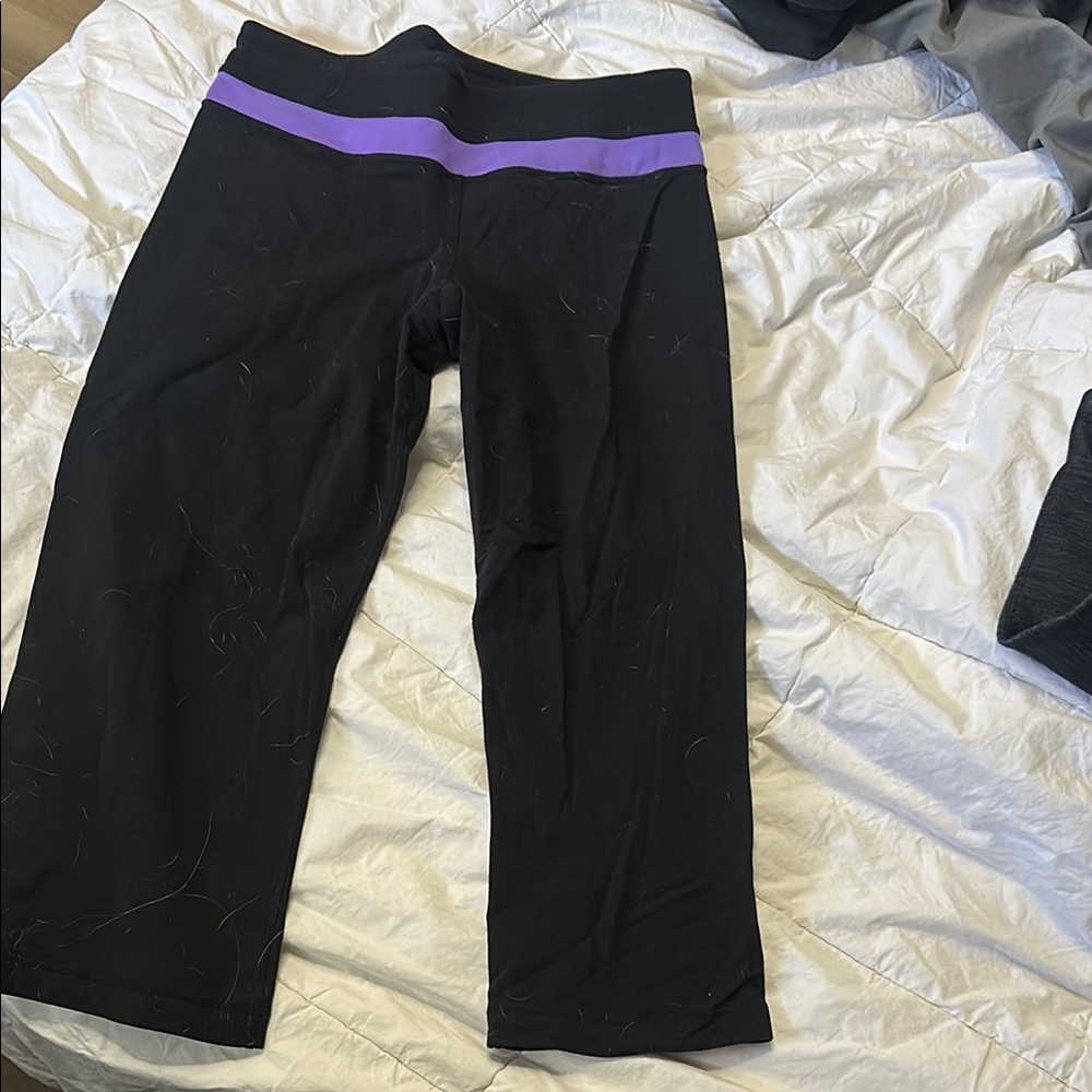 Lululemon Athletica Black and Purple Leggings